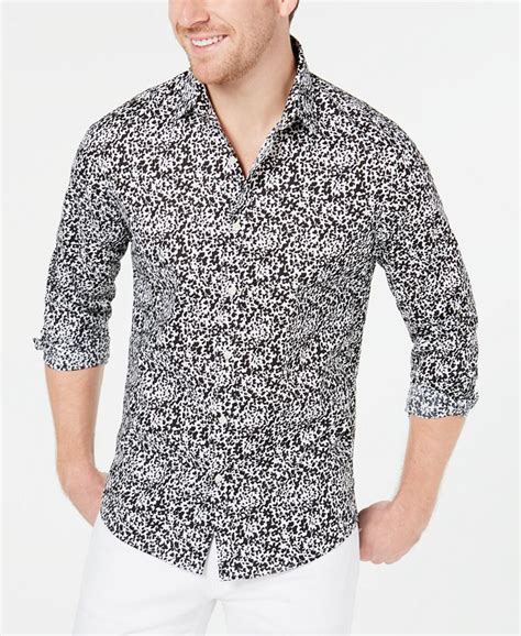 michael kors men shirt site macys.com|Michael Kors men's stretch shirt.